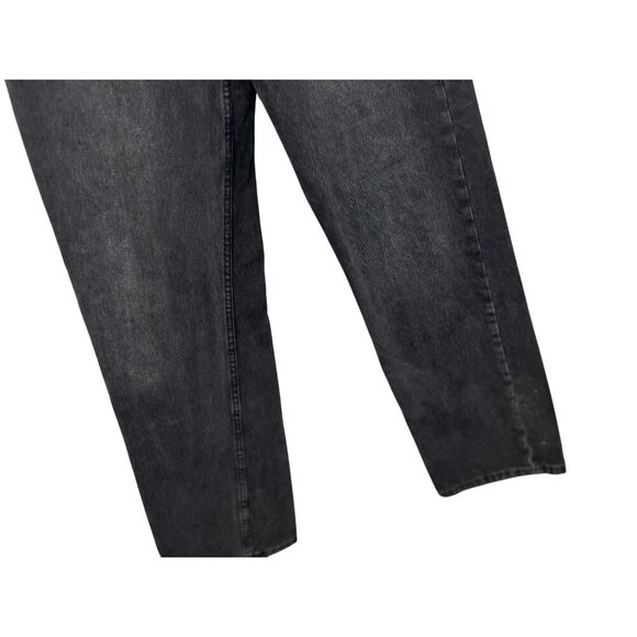 MNG Womens High-Waisted Black Washed Straight-Leg Denim Jeans Size 4 - Picture 5 of 14